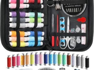 Coquimbo Sewing Kit Gifts for Mom Grandma Women Men Teen Girls Boys Beginner Traveler, Portable Sewing Supplies Accessories Contains Thread, Needles, Scissors, Dorm Room Essentials (Black, M)